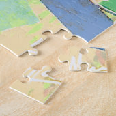 Peter Max farbenfrohe Aquarell-Blumenhütten Puzzle (Seite)