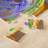 Peter Max farbenfrohe Aquarellvase mit Blume Puzzle (Seite)