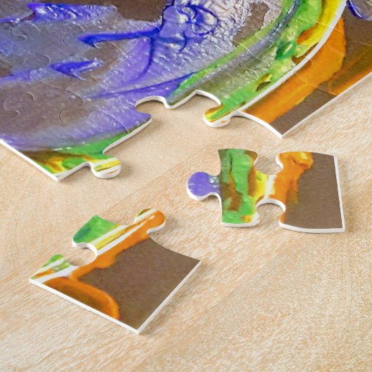 Peter Max farbenfrohe Aquarellvase mit Blume Puzzle (Seite)