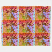 Peter Max farbiges Aquarellmuster Fleecedecke (Vorderseite (Horizontal))