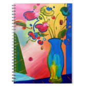 Peter Max inspiriert Blume-Notebook Notizblock (Vorderseite)