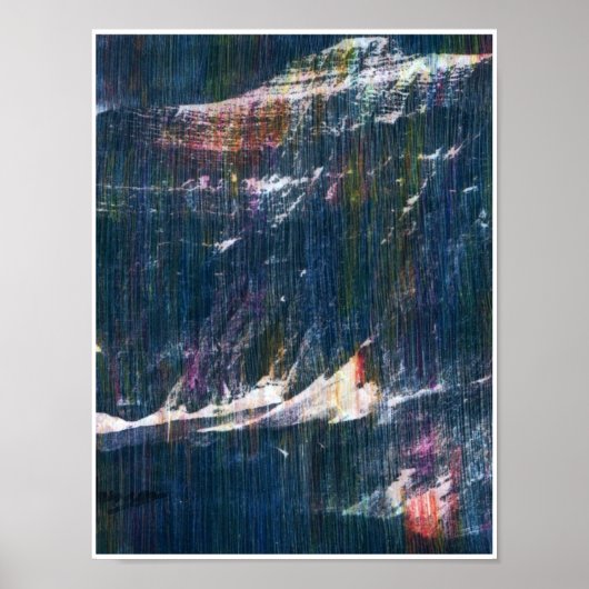 Peter Max Stil Glacier Nationalpark Montana Poster (Vorne)