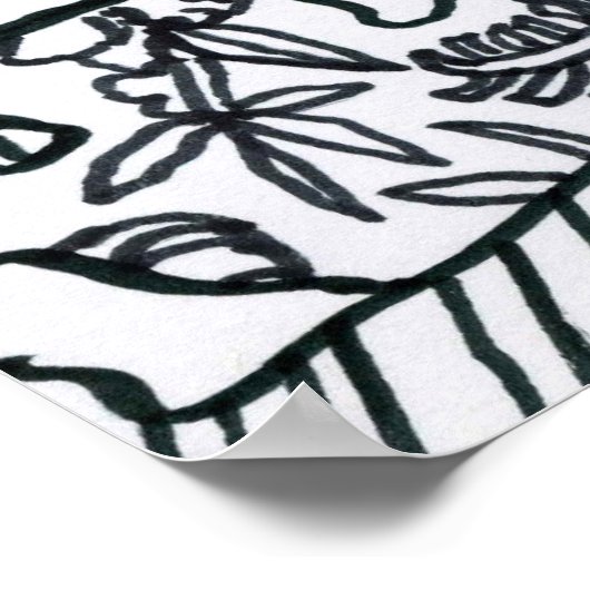 Peter Max Stil Original signiert zeichnen Poster (Ecke)