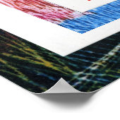 Peter Max Stil Original signierte Acrylmalerei Poster (Ecke)