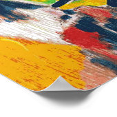 Peter Max Stil Original signierte Acrylmalerei Poster (Ecke)