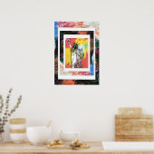 Peter Max Stil Original signierte Acrylmalerei Poster (Küche)