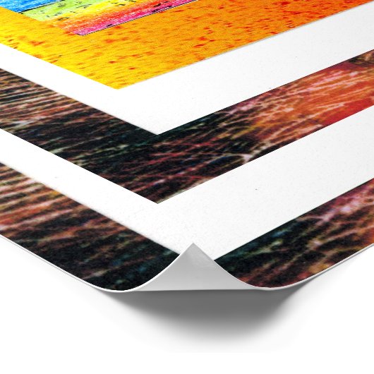 Peter Max Stil Original signierte Acrylmalerei Poster (Ecke)