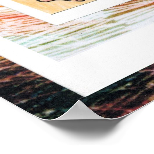 Peter Max Stil Original signierte Acrylmalerei Poster (Ecke)