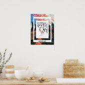 Peter Max Stil Original signierte Malerei Poster (Küche)