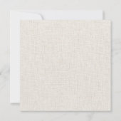 Peter mit Beige Linen Hintergrund Dankeskarte (Rückseite)