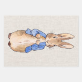 Peter mit Beige Linen Hintergrund Geschenkpapier Set (Vorderseite 2)