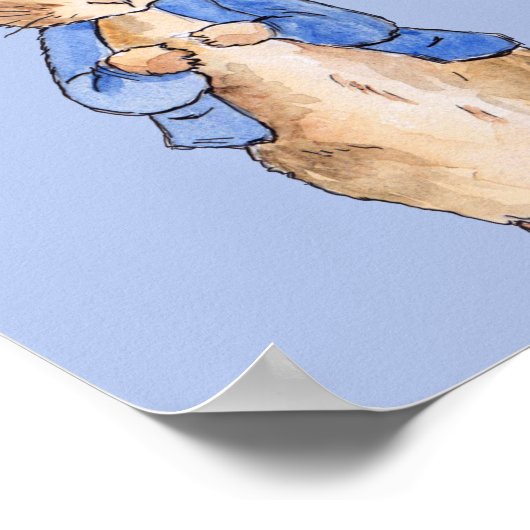 Peter mit blauem Hintergrund Poster (Ecke)