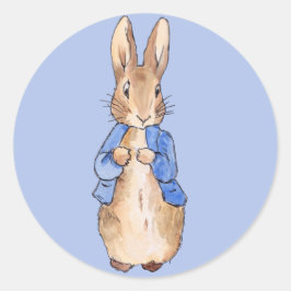 Peter mit blauem Hintergrund Runder Aufkleber