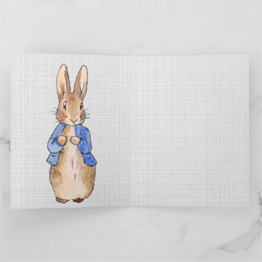 Peter mit grauem Linenhintergrund Karte (Innenseite)