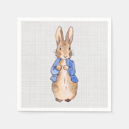 Peter mit grauem Linenhintergrund Serviette (Vorderseite)