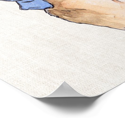 Peter mit Linen Hintergrund Poster (Ecke)