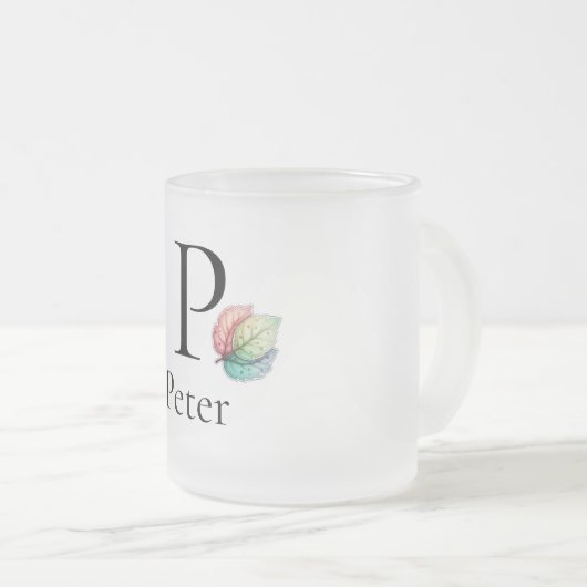Peter Monogram-minimalistische Tasse (VorderseiteRechts)