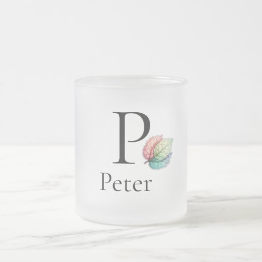 Peter Monogram-minimalistische Tasse (Mittel)