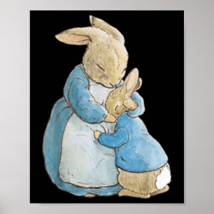 Peter Mutter Kaninchen Retro Cottagecore Osterhase Poster