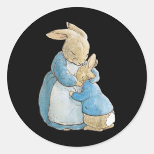 Peter Mutter Kaninchen Retro Cottagecore Osterhase Runder Aufkleber