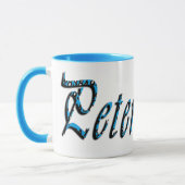 Peter, Name, Logo, Blue Combo-Kaffee-Tasse Tasse (Links)