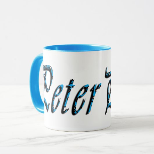 Peter, Name, Logo, Blue Combo-Kaffee-Tasse Tasse (Vorderseite Links)