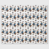 Peter Oaster Bunny mit Ostereier-Körbchen Geschenkpapier (Flach)