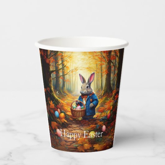 Peter Oaster Bunny mit Ostereier-Körbchen Pappbecher (Vorderseite)