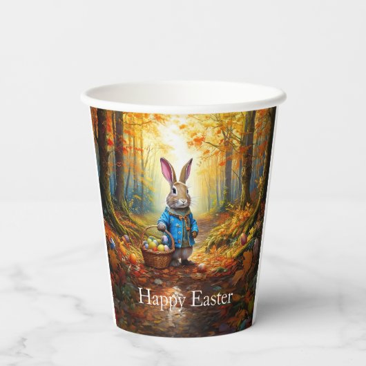 Peter Oaster Bunny mit Ostereier-Körbchen Pappbecher (Rückseite)