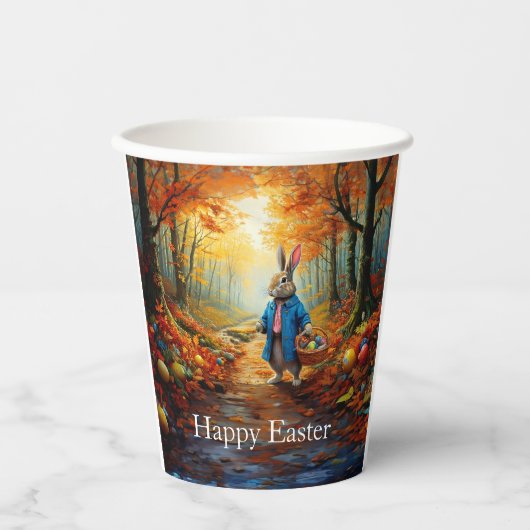 Peter Oaster Bunny mit Ostereier-Körbchen Pappbecher (Vorderseite)