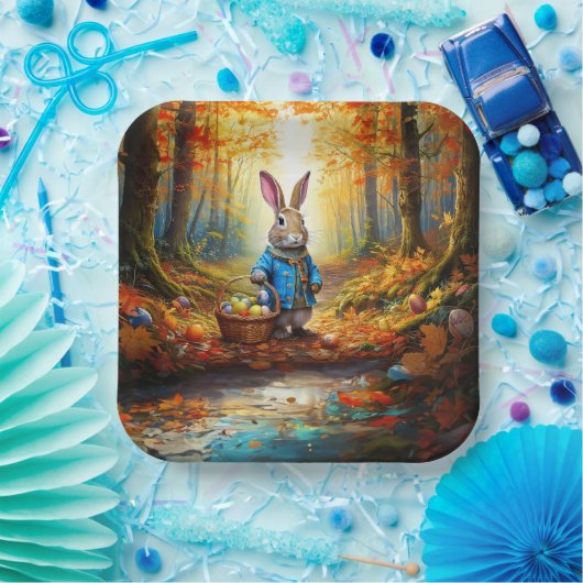 Peter Oaster Bunny mit Ostereier-Körbchen Pappteller (Party)