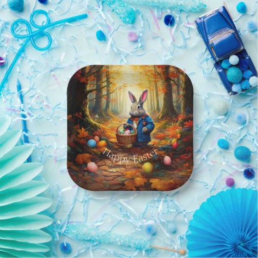 Peter Oaster Bunny mit Ostereier-Körbchen Pappteller (Party)