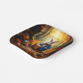 Peter Oaster Bunny mit Ostereier-Körbchen Pappteller (Gewinkelt)