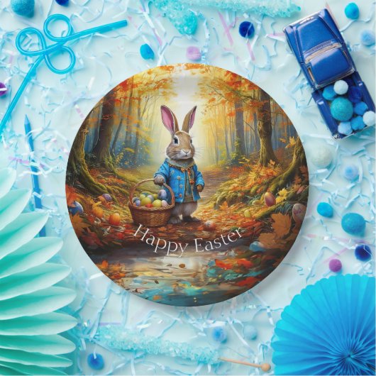 Peter Oaster Bunny mit Ostereier-Körbchen Pappteller (Party)