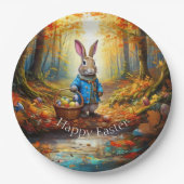 Peter Oaster Bunny mit Ostereier-Körbchen Pappteller (Vorderseite)