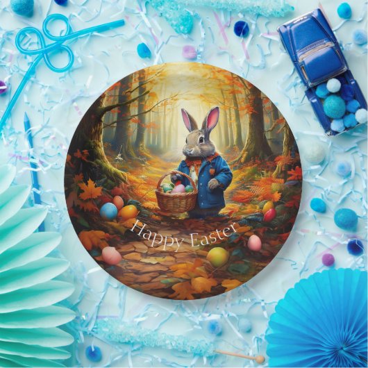 Peter Oaster Bunny mit Ostereier-Körbchen Pappteller (Party)