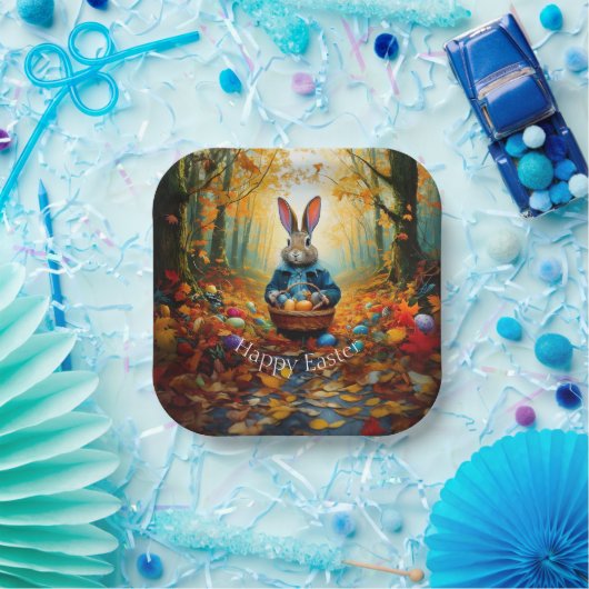 Peter Oaster Bunny mit Ostereier-Körbchen Pappteller (Party)
