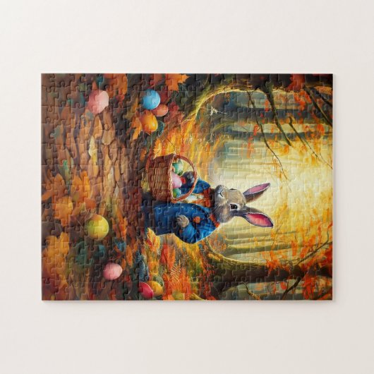 Peter Oaster Bunny mit Ostereier-Körbchen Puzzle (Horizontal)