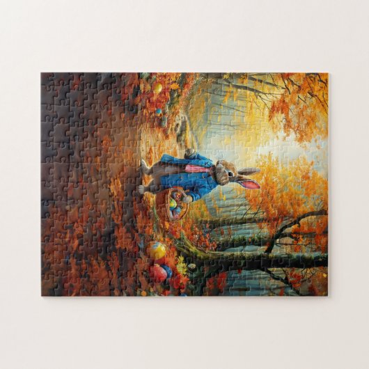 Peter Oaster Bunny mit Ostereier-Körbchen Puzzle (Horizontal)