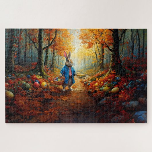 Peter Oaster Bunny mit Ostereier-Körbchen Puzzle (Horizontal)