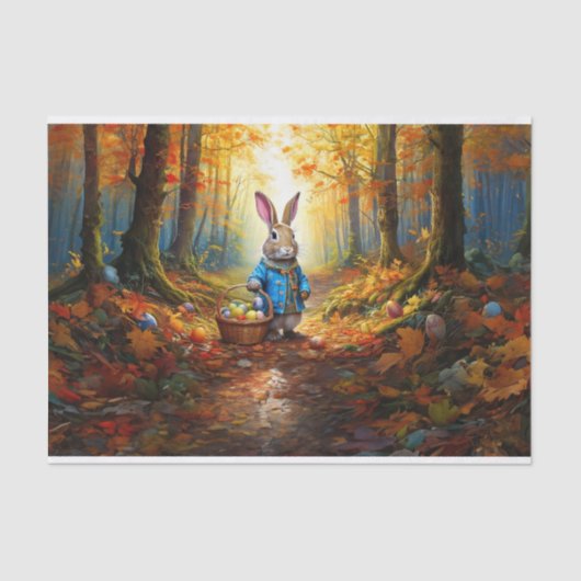 Peter Oaster Bunny mit Ostereier-Körbchen Seidenpapier (Vorderseite)