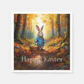 Peter Oaster Bunny mit Ostereier-Körbchen Serviette (Vorderseite)