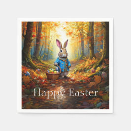 Peter Oaster Bunny mit Ostereier-Körbchen Serviette