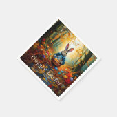 Peter Oaster Bunny mit Ostereier-Körbchen Serviette (Ecke)