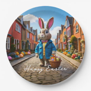 Peter Oaster Bunny Osteregg Korb Happy Oster Pappteller