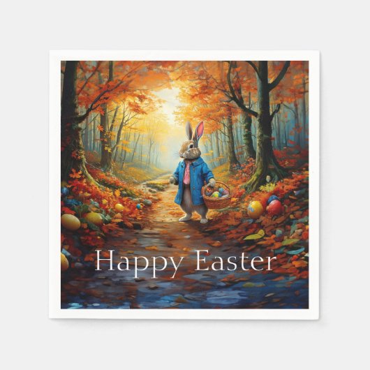 Peter Osterhase mit Ostereier Basket Napkin Serviette (Vorderseite)