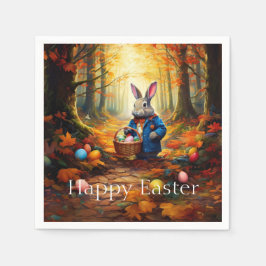 Peter Osterhase mit Ostereier Basket Napkin Serviette