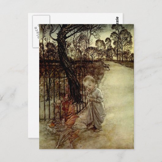 Peter Pan Arthur Rackham Postcard Postkarte (Vorne/Hinten)
