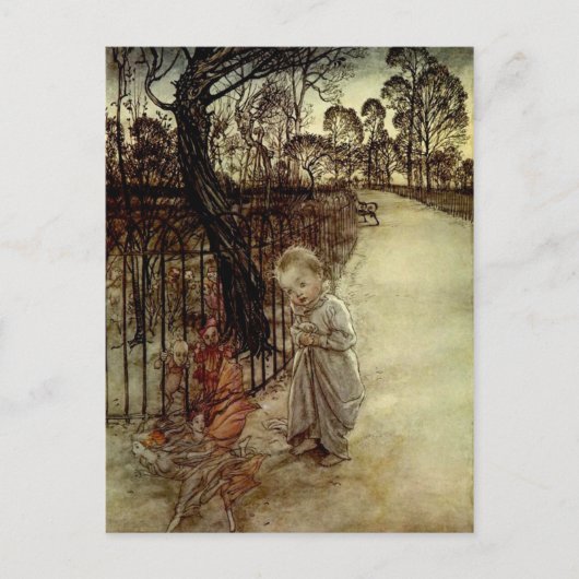Peter Pan Arthur Rackham Postkarte (Vorderseite)