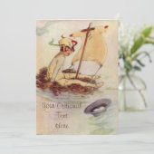 Peter Pan auf Nest-Floss - Baby-Einladung Einladung (Stehend Vorderseite)